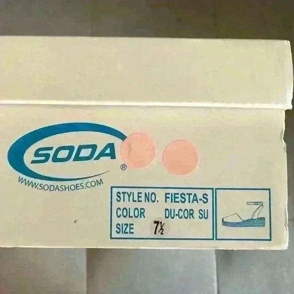 NWT Soda Fiesta Women’s Casual Espadrilles Trim Rubber Sole Flatform Wedge 7.5 - Picture 5 of 5